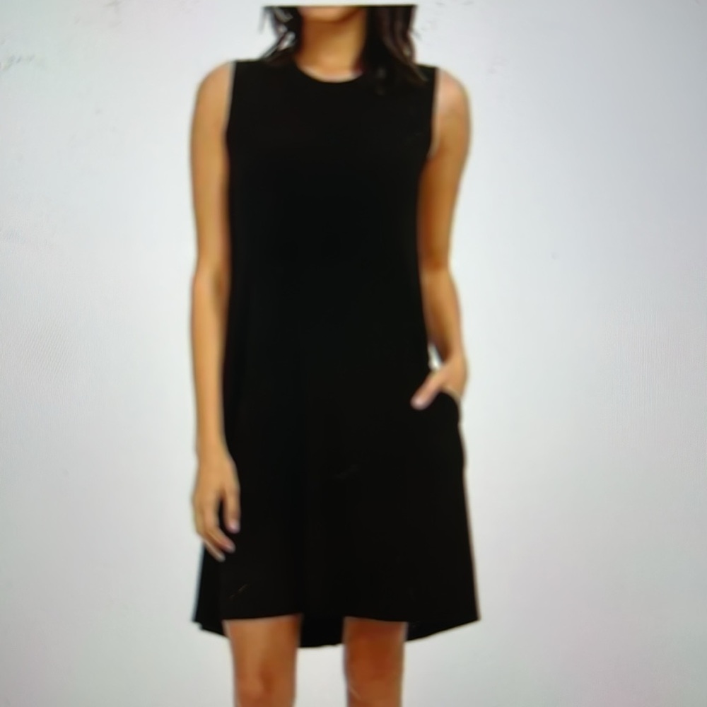 Norma Kamali little Black Sleeveless Dress pockets
